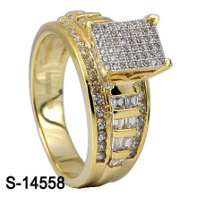 14k Gold Plated 925 Sterling Silver Jewelry Ring with Diamond